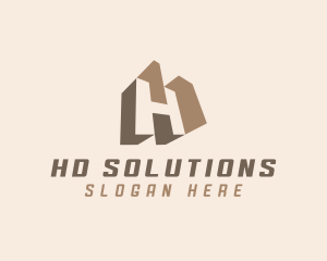 Construction Builder Letter H logo design