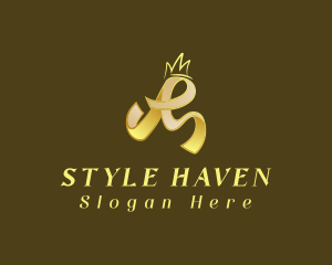 Gold Elegant Crown Logo