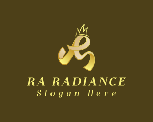 Gold Elegant Crown logo design