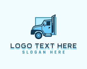 Haulage - Truck Transport Delivery logo design