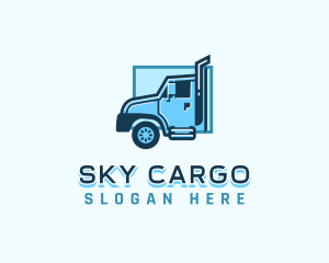 Truck Transport Delivery logo design