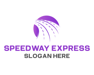 Expressway - Modern Road Highway Sunset logo design