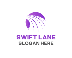 Lane - Modern Road Highway Sunset logo design