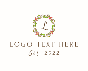Aesthetic - Christmas Wreath Ornament logo design