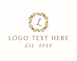 Christmas Wreath Ornament Logo