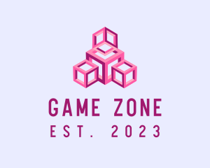 Futuristic Gaming Cube logo design