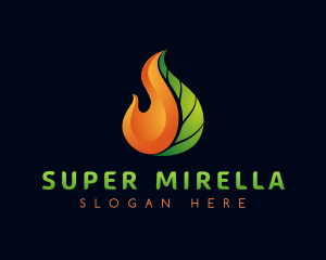 Brand - Gradient Leaf Flame logo design
