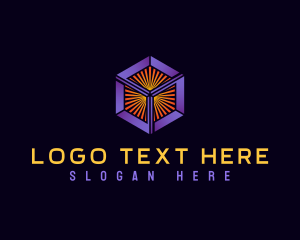 Hexagon - Computer Software Cube logo design