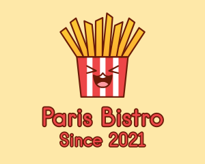 Excited French Fries  logo design