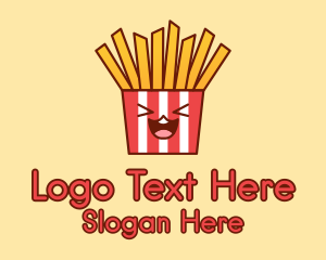 Excited French Fries  Logo