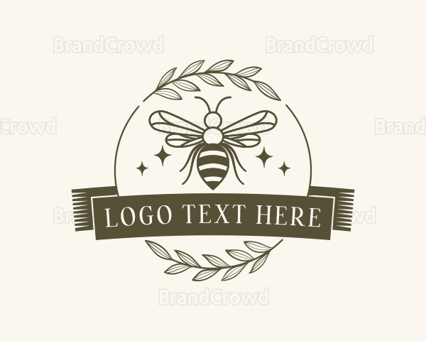 Bee Farm Wreath Logo