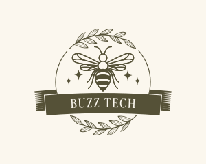 Bee Farm Wreath logo design