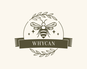 Bee Farm Wreath logo design