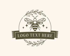 Bee Farm Wreath Logo