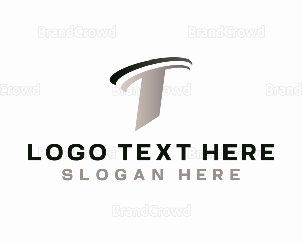 Logistics Swoosh Letter T Logo