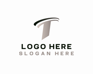 Construction - Logistics Swoosh Letter T logo design