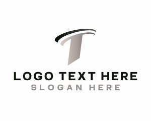Mechanical - Logistics Swoosh Letter T logo design