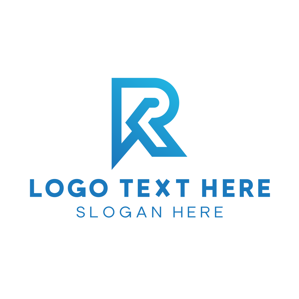 Blue Futuristic Letter R Outline Logo | BrandCrowd Logo Maker