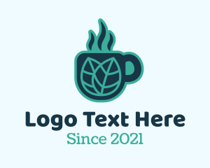 Loose Leaf Tea - Hot Tea Cup logo design