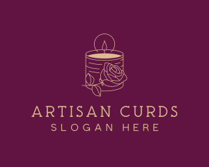 Artisanal Rose Candle logo design