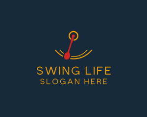 Swing - Pendulum Spoon Swing logo design