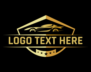 Luxury Car - Race Car Emblem logo design
