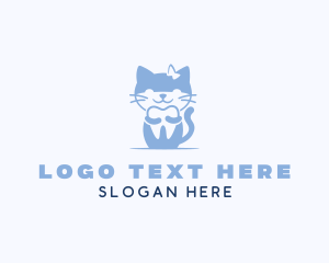 Oral Hygiene - Cat Tooth Dentistry logo design