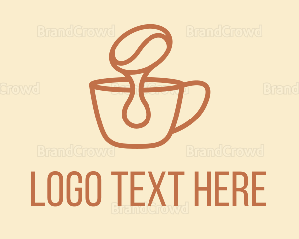 Dripping Coffee Bean Logo