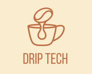 Dripping - Dripping Coffee Bean logo design