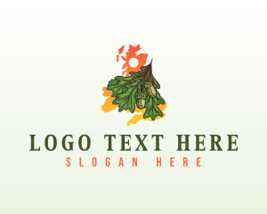 English Rose - United Kingdom Oak Leaves logo design