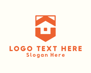 House - Residential House Shield logo design