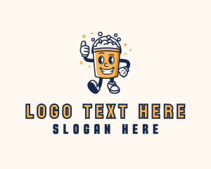 Clean - Bucket Bubble Cleaning logo design