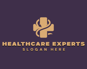 Snake Cross Medical logo design