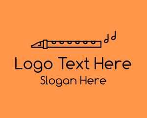 Minimalist - Minimalist Flute Instrument logo design