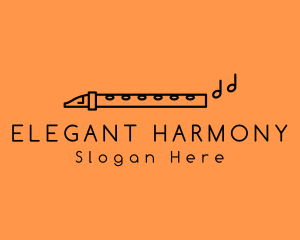 Classical - Minimalist Flute Instrument logo design