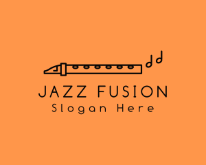 Jazz - Minimalist Flute Instrument logo design