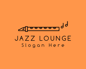 Jazz - Minimalist Flute Instrument logo design