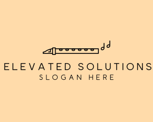 Minimalist Flute Instrument logo design