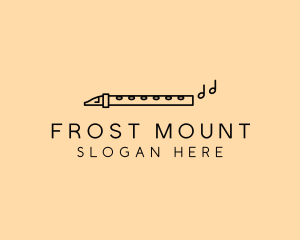 Minimalist Flute Instrument logo design