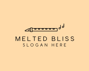 Minimalist Flute Instrument logo design