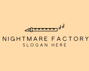 Minimalist Flute Instrument logo design