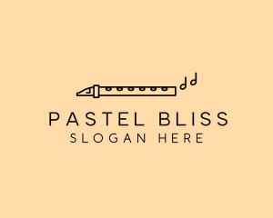 Minimalist Flute Instrument logo design