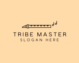 Minimalist Flute Instrument logo design