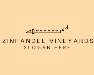 Minimalist Flute Instrument logo design