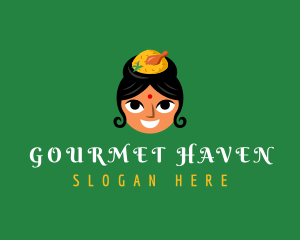 Indian Biryani Woman logo design