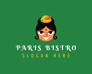 Indian Biryani Woman logo design