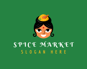 Indian Biryani Woman logo design