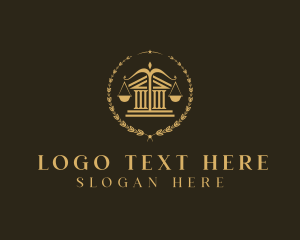 Judge - Justice Courthouse Law logo design