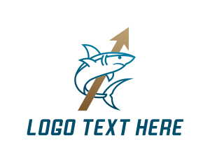 Statistics - Shark Statistics Arrow logo design