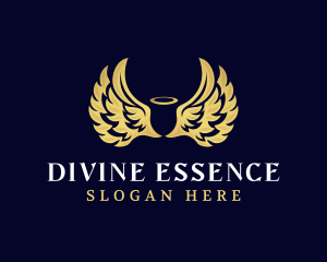 Divine - Wings Feather Angel logo design